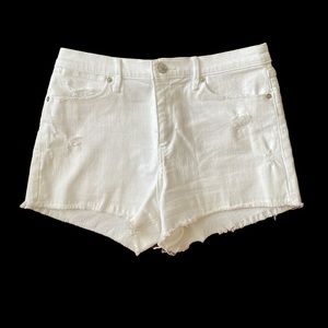 A&F White Cut-offs